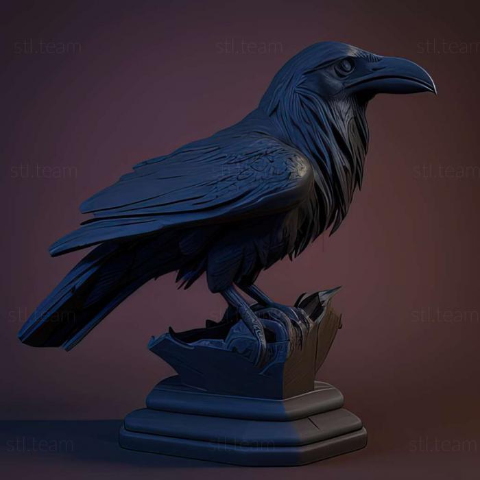3D model raven 3d model (STL)